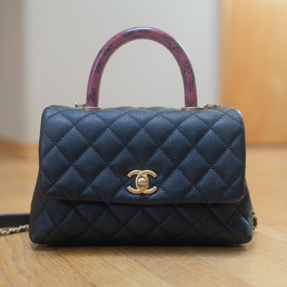 🚨🚨 SOLD Chanel Coco Handle Snake Skin Mini